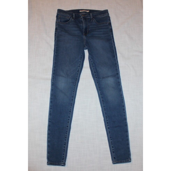 Levi's 720 High Rise Super Skinny Size 27 Medium Wash Stretch Blue Denim 27X30 - Picture 1 of 9